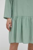 Сукня Sisley колір зелений mini розкльошена (3306959)
