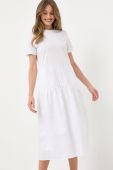 Сукня Max Mara Leisure колір білий midi розкльошена