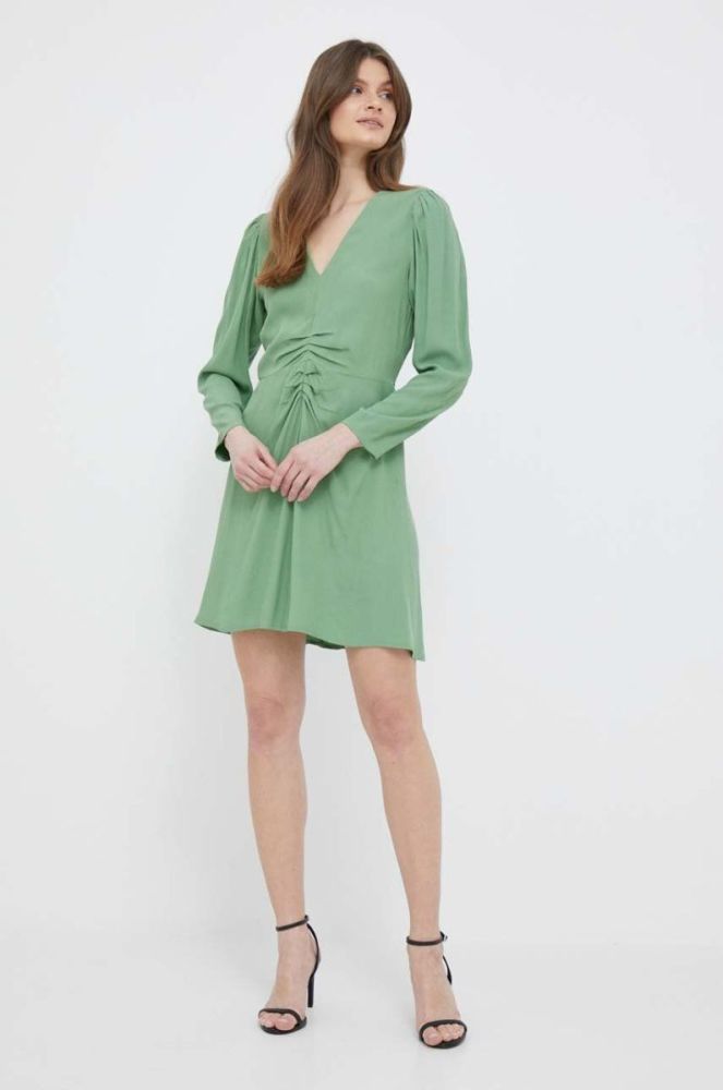 Сукня United Colors of Benetton колір зелений mini пряма (3174038) фото 2