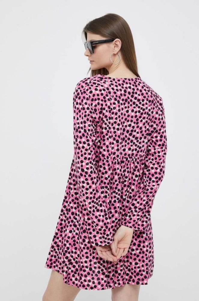 Сукня United Colors of Benetton колір рожевий mini розкльошена (3167434) фото 3