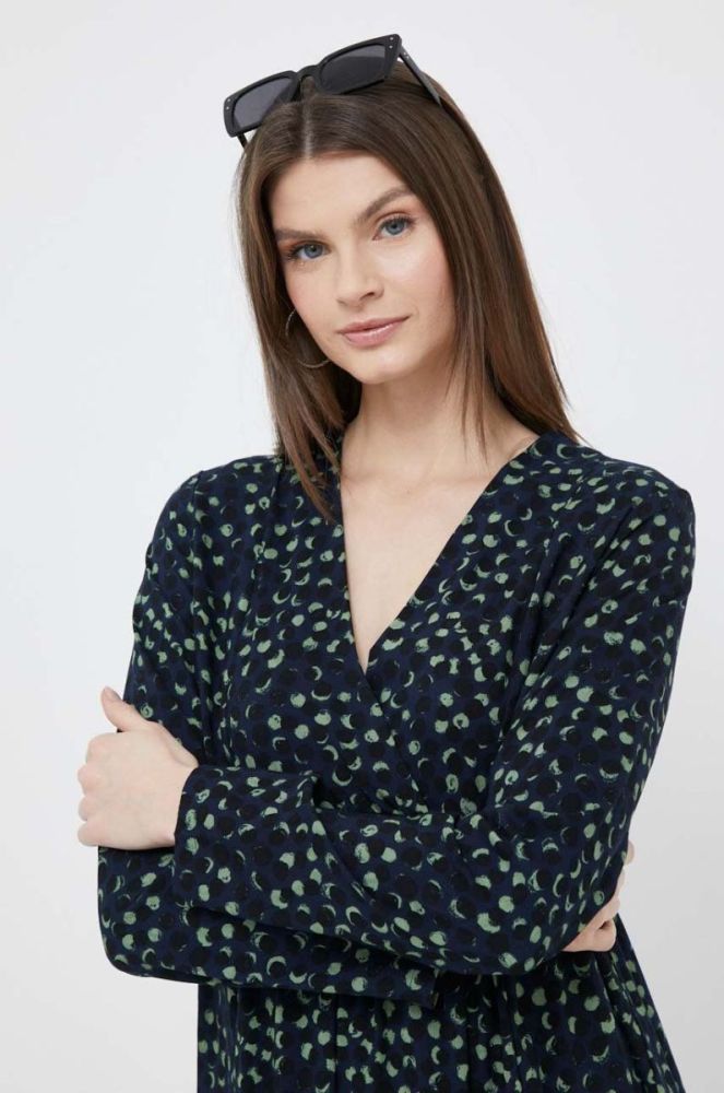 Сукня United Colors of Benetton колір синій mini розкльошена (3167439) фото 4