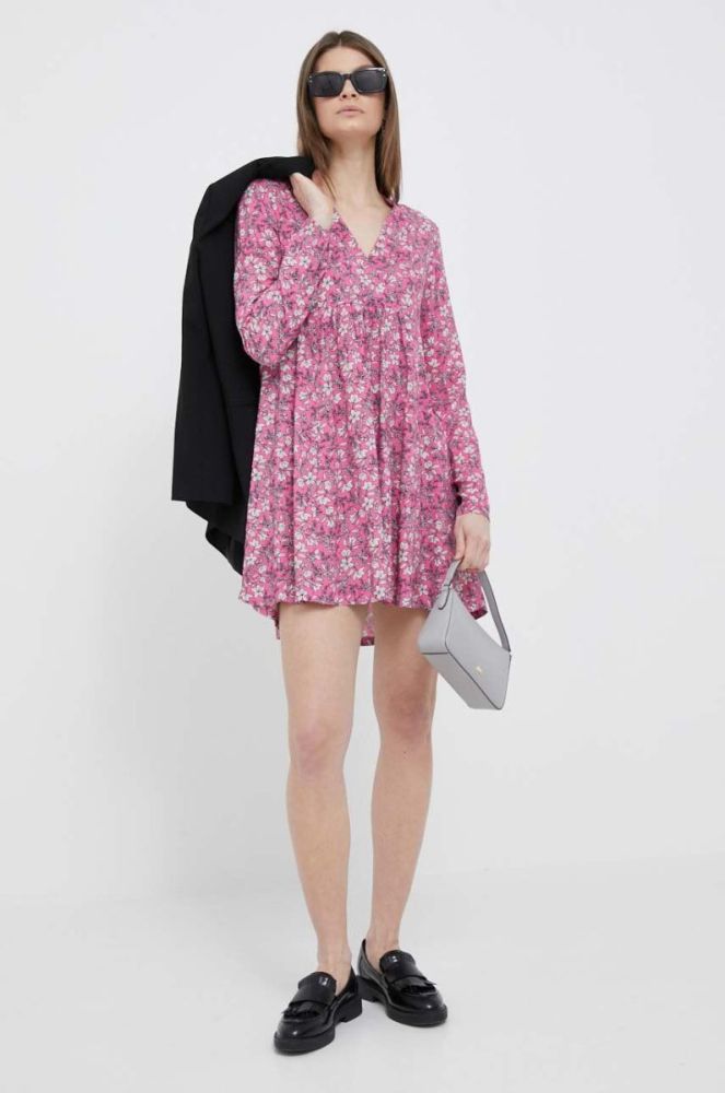 Сукня United Colors of Benetton колір фіолетовий mini розкльошена (3167449) фото 2