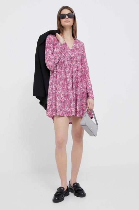 Сукня United Colors of Benetton колір фіолетовий mini розкльошена (3167449) фото 2