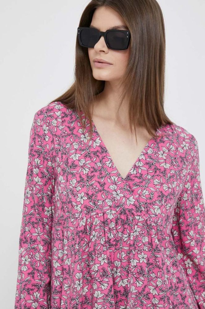 Сукня United Colors of Benetton колір фіолетовий mini розкльошена (3167449) фото 4