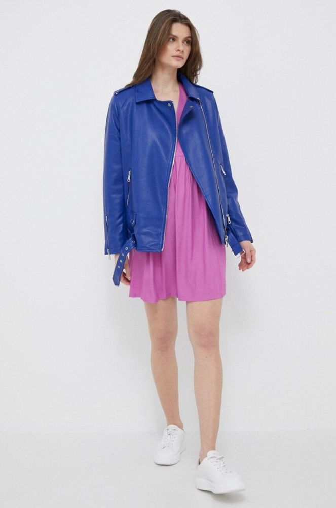Сукня United Colors of Benetton колір фіолетовий mini розкльошена (3170911) фото 4