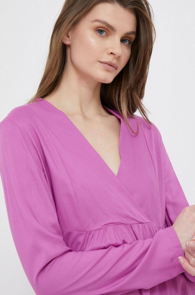 Сукня United Colors of Benetton колір фіолетовий mini розкльошена (3170911) фото 5