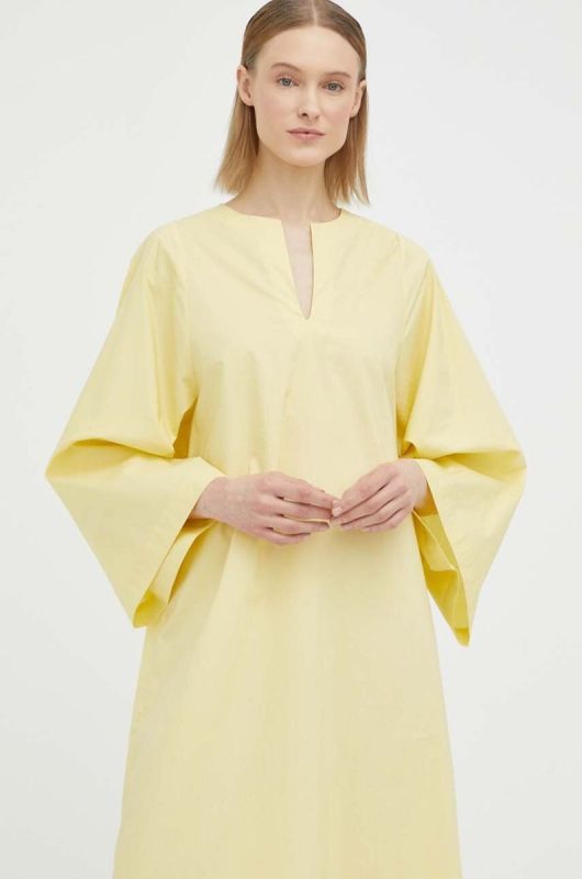 Бавовняна сукня By Malene Birger колір жовтий maxi oversize фото 2