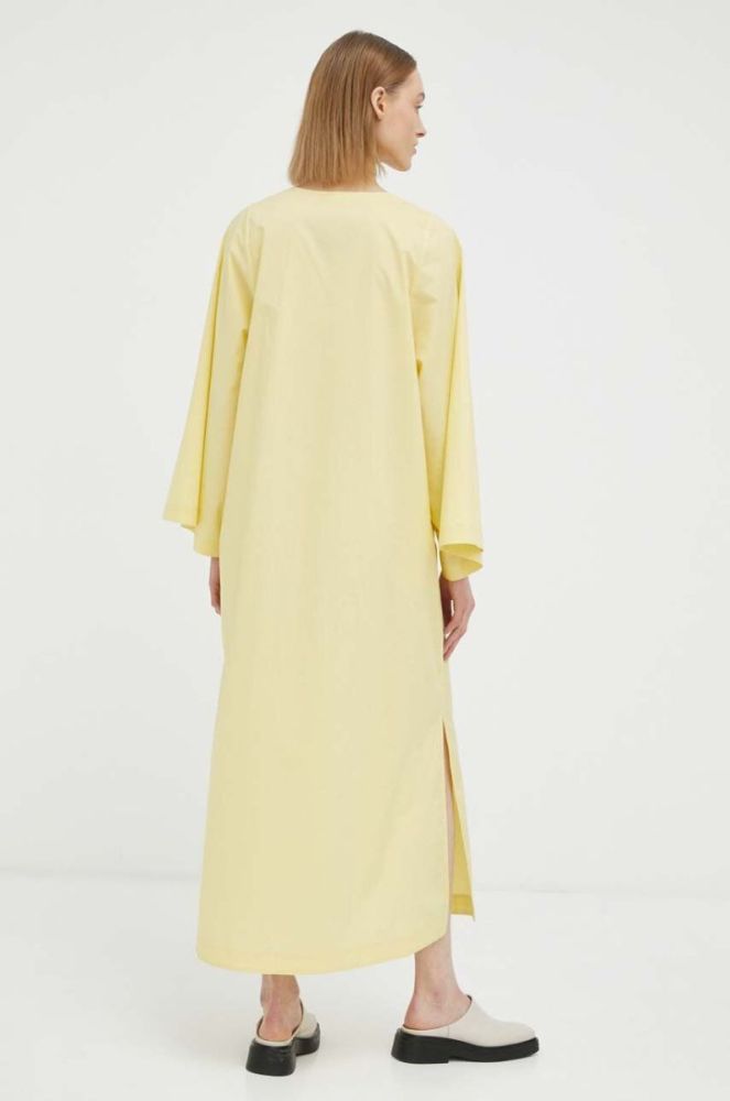 Бавовняна сукня By Malene Birger колір жовтий maxi oversize фото 3