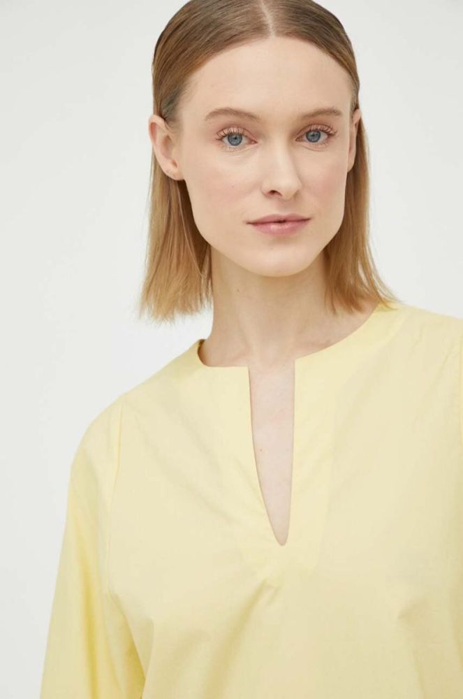 Бавовняна сукня By Malene Birger колір жовтий maxi oversize фото 4