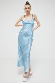 Сукня HUGO maxi пряма колір блакитний (3132911)