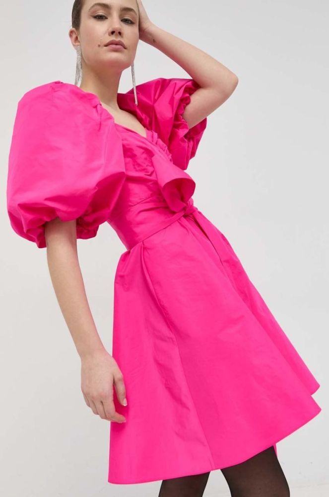 Сукня Pinko колір фіолетовий mini розкльошена (2933821) фото 4
