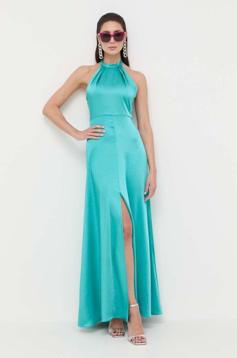 Сукня Pinko колір зелений maxi розкльошена (3176838)