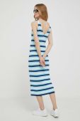 Бавовняна сукня United Colors of Benetton midi облягаюча колір блакитний