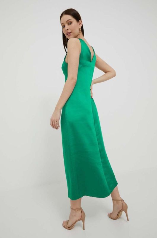 Сукня United Colors of Benetton колір зелений midi пряма фото 2