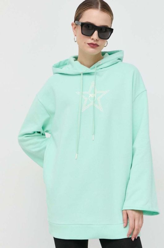Бавовняна сукня Pinko mini oversize колір блакитний фото 2