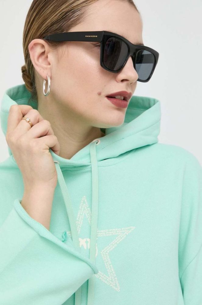 Бавовняна сукня Pinko mini oversize колір блакитний фото 4