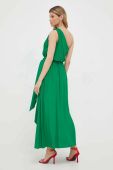Сукня Pinko колір зелений maxi розкльошена (3211198)