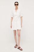 Сукня BOSS mini розкльошена колір білий (3181828)