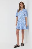 Сукня BOSS mini розкльошена колір блакитний (3181831)