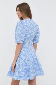 Сукня BOSS mini розкльошена колір блакитний (3181831)