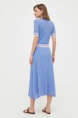 Сукня BOSS maxi розкльошена колір блакитний (3242000)