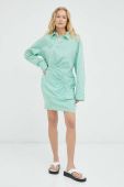 Бавовняна сукня Herskind колір зелений mini пряма