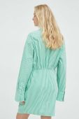 Бавовняна сукня Herskind колір зелений mini пряма