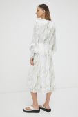 Сукня Bruuns Bazaar колір білий midi розкльошена (3188579)
