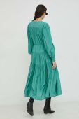 Сукня Bruuns Bazaar Rosebay Carline колір зелений midi розкльошена