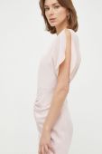 Сукня Victoria Beckham Gathered колір рожевий midi облягаюча