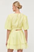 Сукня Bardot колір жовтий mini розкльошена (3205111)