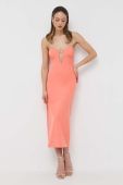 Сукня Bardot колір помаранчевий midi пряма (3210505)