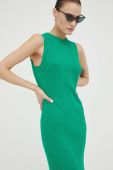 Сукня з домішкою льону Marc O'Polo колір зелений maxi облягаюча