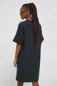 Бавовняна сукня adidas колір чорний mini oversize