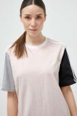 Бавовняна сукня adidas колір рожевий mini oversize (3078452)