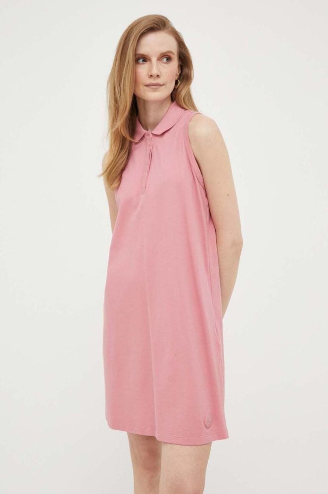 Бавовняна сукня Colmar колір рожевий mini пряма