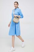 Бавовняна сукня Tommy Hilfiger mini пряма колір блакитний (2988768)