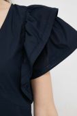 Бавовняна сукня Tommy Hilfiger колір синій maxi розкльошена Бавовняна сукня Tommy Hilfiger колір синій maxi розкльошена