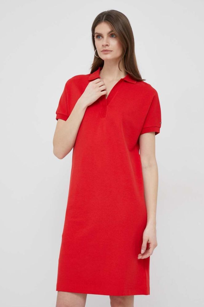 Сукня Tommy Hilfiger колір червоний mini oversize
