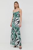 Шовкова сукня Marciano Guess колір зелений maxi пряма