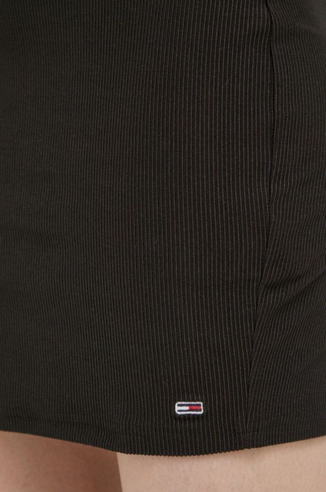 Сукня Tommy Jeans колір чорний mini облягаюча (3082926) фото 6