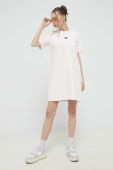 Бавовняна сукня Tommy Jeans колір рожевий mini пряма