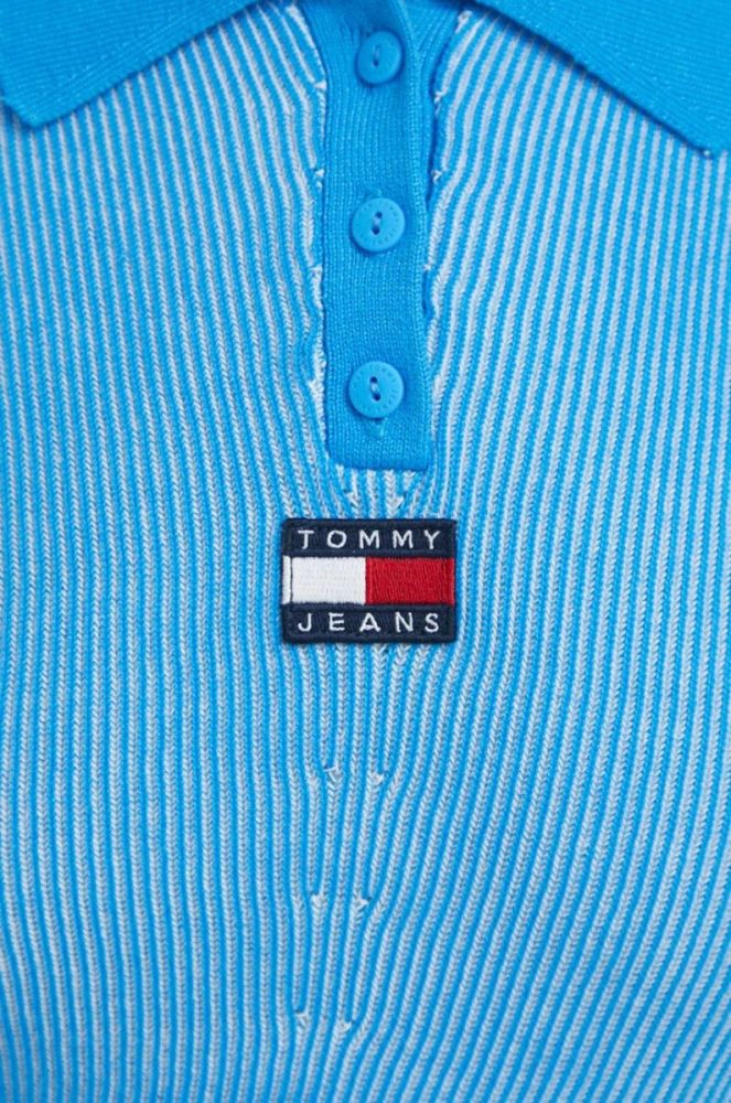 Сукня Tommy Jeans mini облягаюча колір блакитний (2990973) фото 4