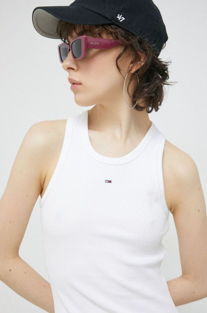 Сукня Tommy Jeans колір білий mini облягаюча (2980433) фото 4