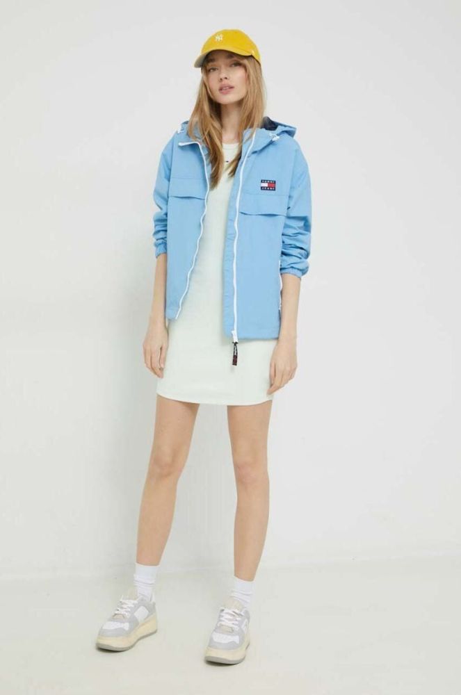 Сукня Tommy Jeans колір зелений mini облягаюча (2980413) фото 2