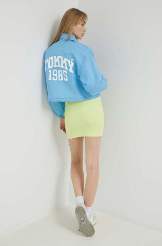 Сукня Tommy Jeans колір зелений mini облягаюча (2980454) фото 2