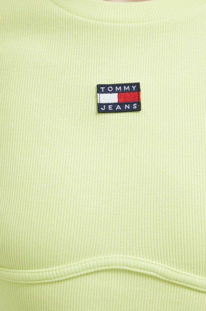 Сукня Tommy Jeans колір зелений mini облягаюча (2980454) фото 5