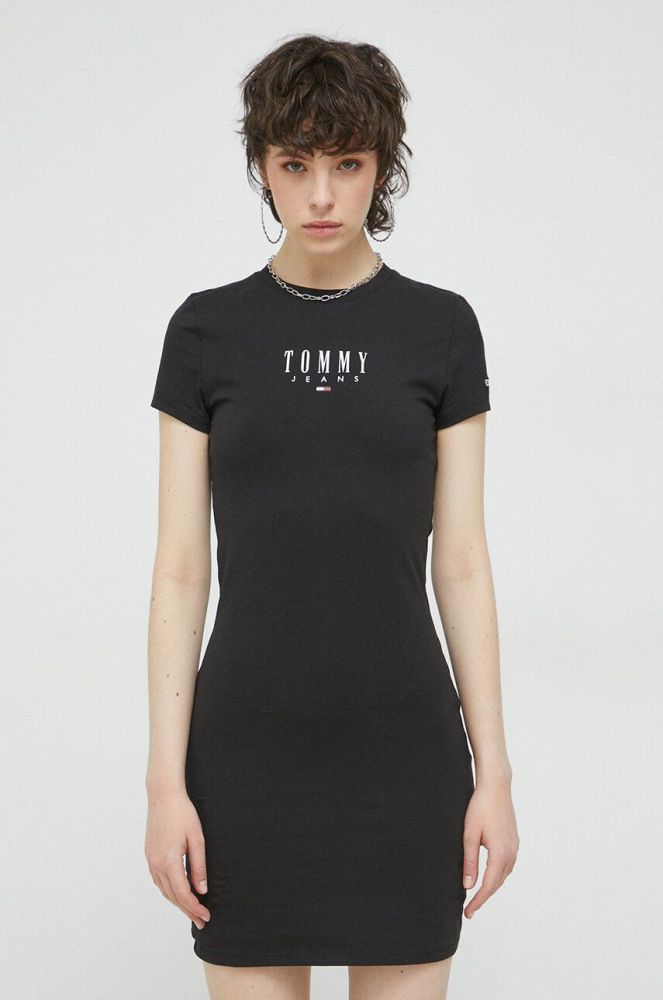Сукня Tommy Jeans колір чорний mini облягаюча (2980463)