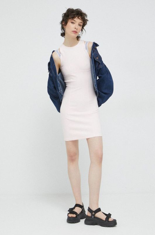 Сукня Tommy Jeans колір рожевий mini облягаюча (2996996) фото 2