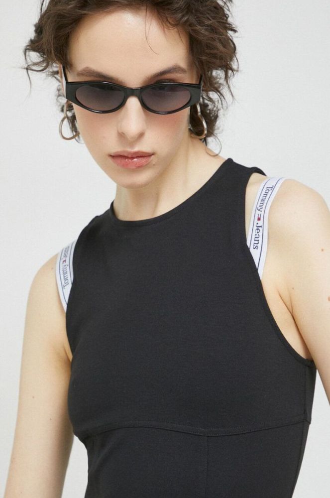 Сукня Tommy Jeans колір чорний mini облягаюча (2996991) фото 4